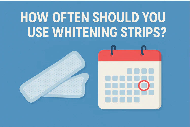 Eine Illustration zur Veranschaulichung der Anwendungshäufigkeit von Zahnaufhellungsstreifen.