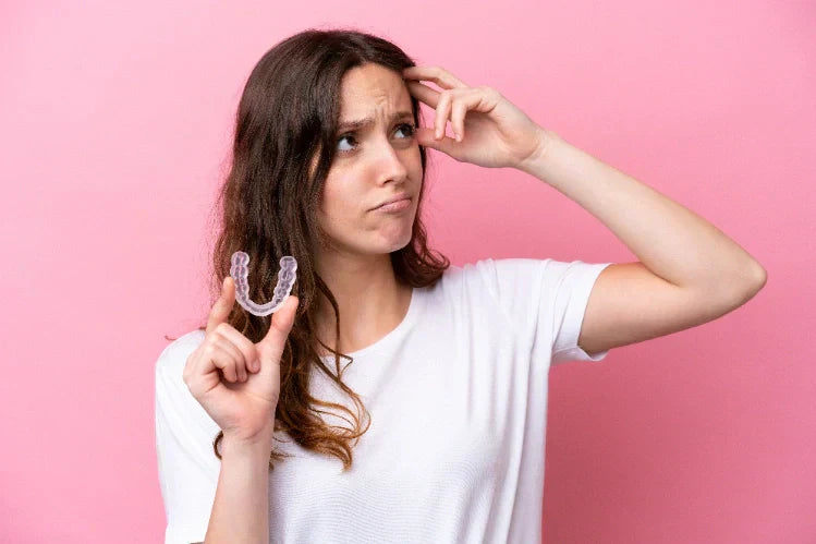 Eine Frau überlegt, welcher Retainer besser ist